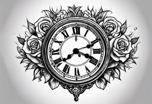 old school clock
 deconstructed tattoo idea