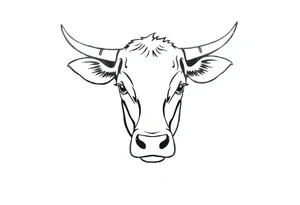 cow face tattoo idea