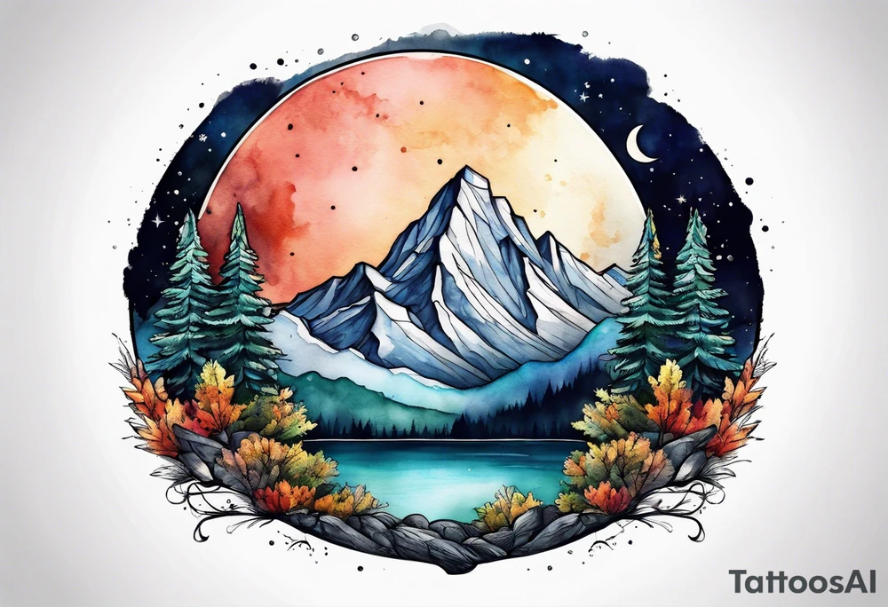 Trees
Mountains
Moon tattoo idea