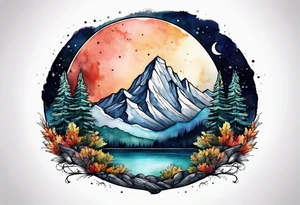 Trees
Mountains
Moon tattoo idea