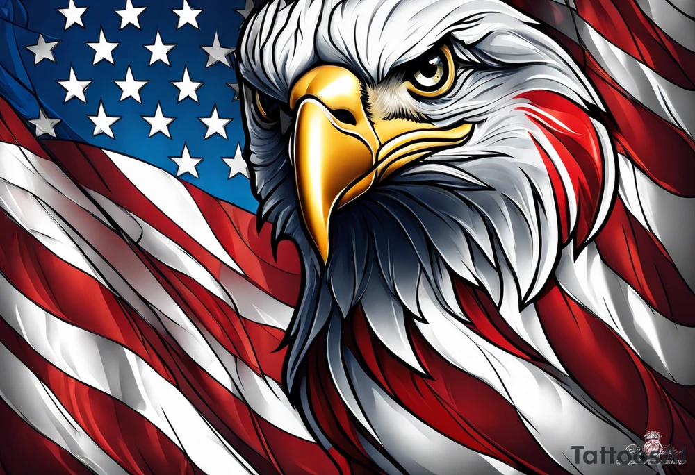 American flag tattoo idea