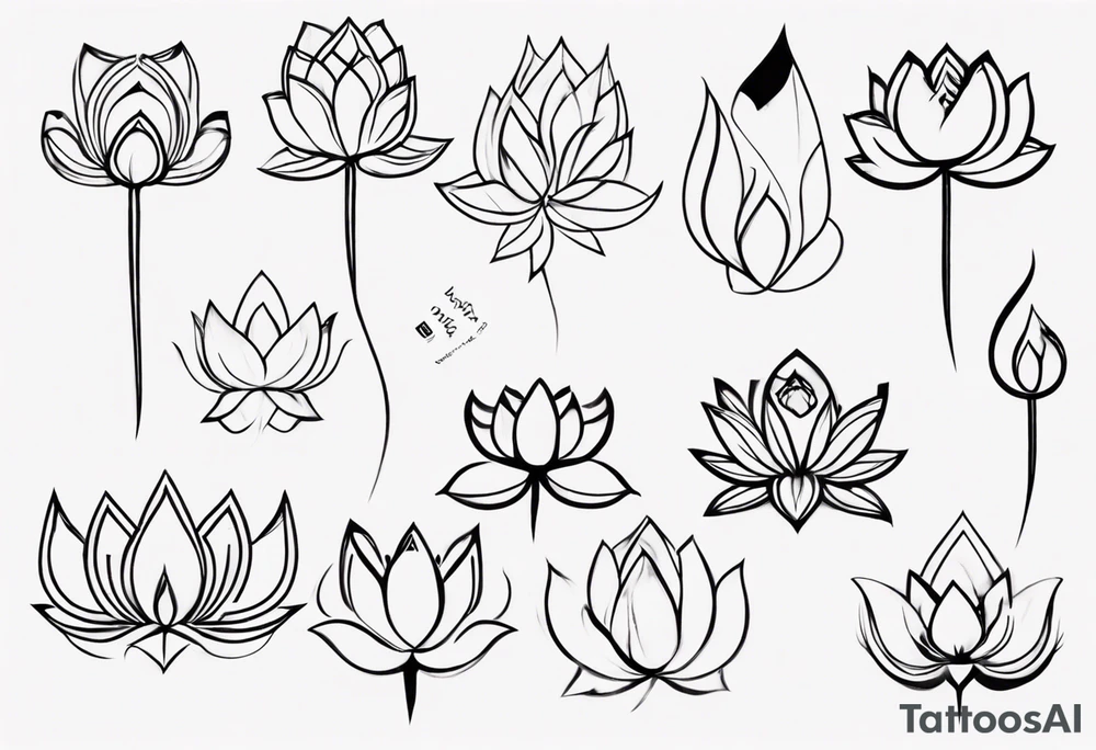 Breathe Unalome Lotus tattoo idea