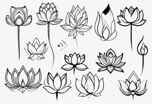 Breathe Unalome Lotus tattoo idea