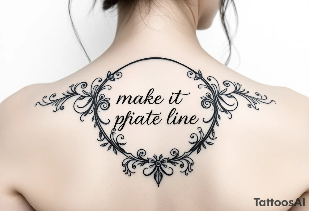 life imitates art make it fine line and the words in a circle tattoo idea
