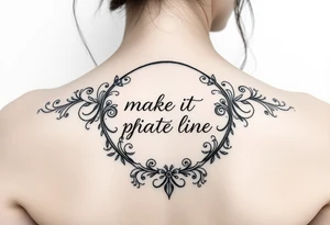 life imitates art make it fine line and the words in a circle tattoo idea