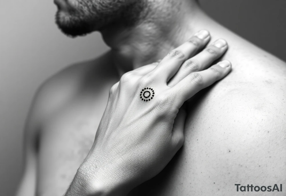 dots around finger as a ring tattoo idea