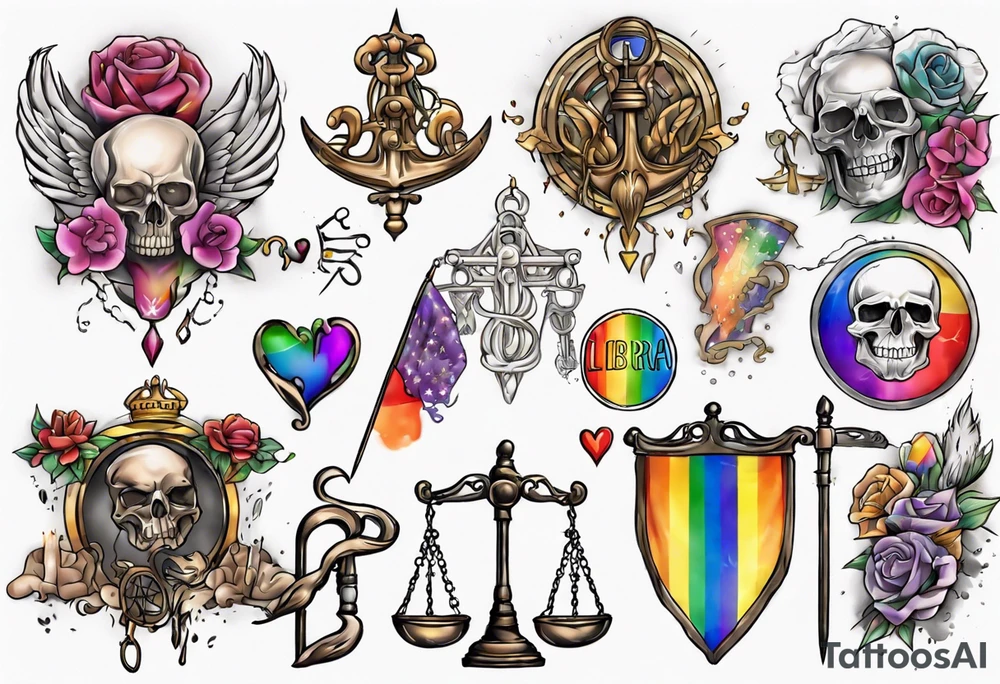 Gay pride Massachusetts libra tattoo idea