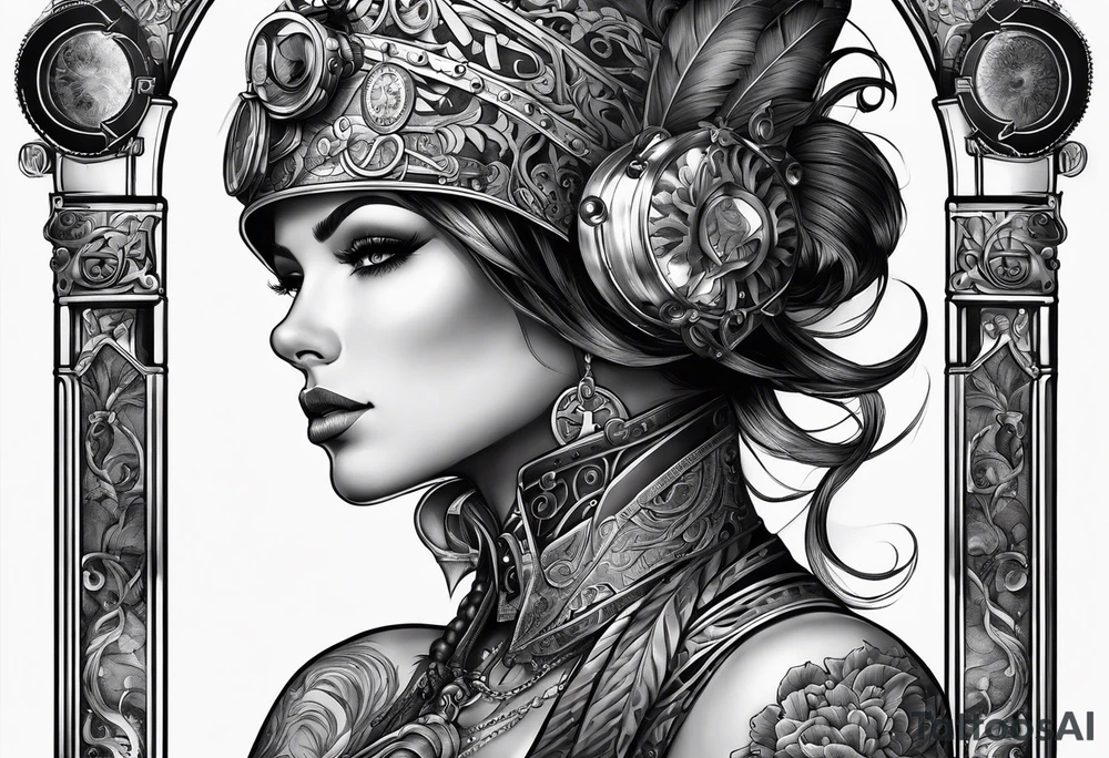 Masculine, steam punk tattoo idea