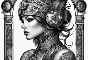 Masculine, steam punk tattoo idea