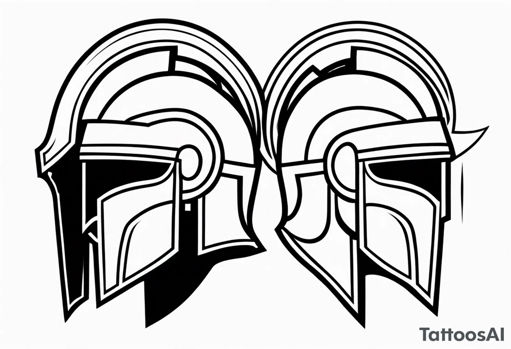 spartan helmet tattoo idea