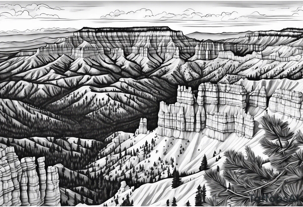 Bryce canyon national park, forearm tattoo idea