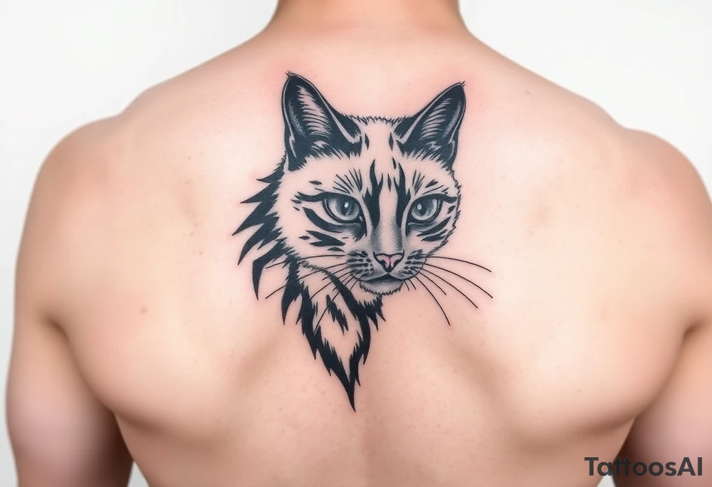 black cat tattoo idea