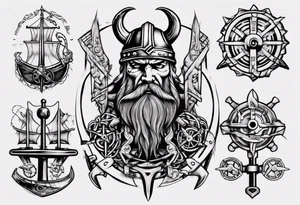Viking mechanic tattoo idea