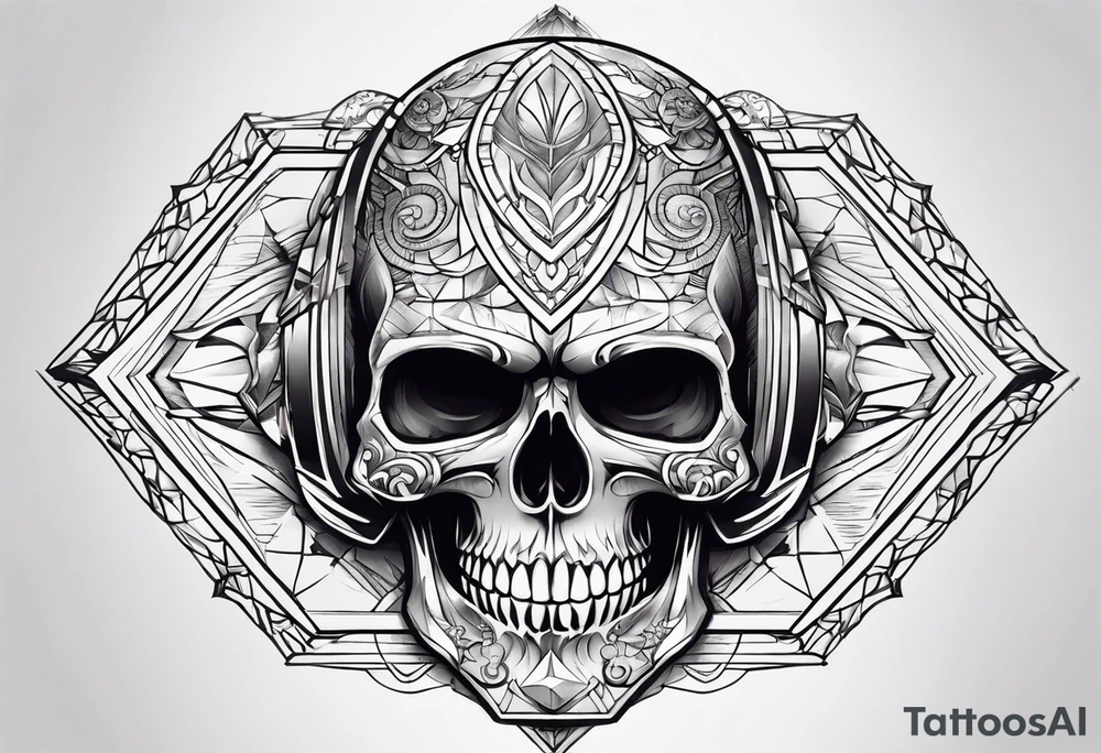 skull head tattoo idea