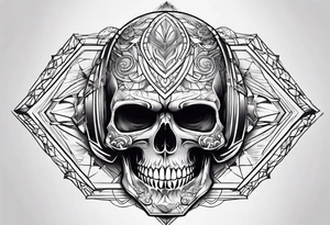 skull head tattoo idea