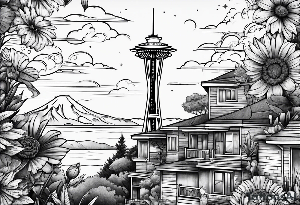 space needle tattoo idea