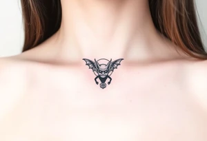 Misfit tiny goblin with wings tattoo idea