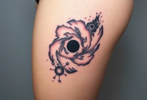 galaxy in outer space with a black hole tattoo idea