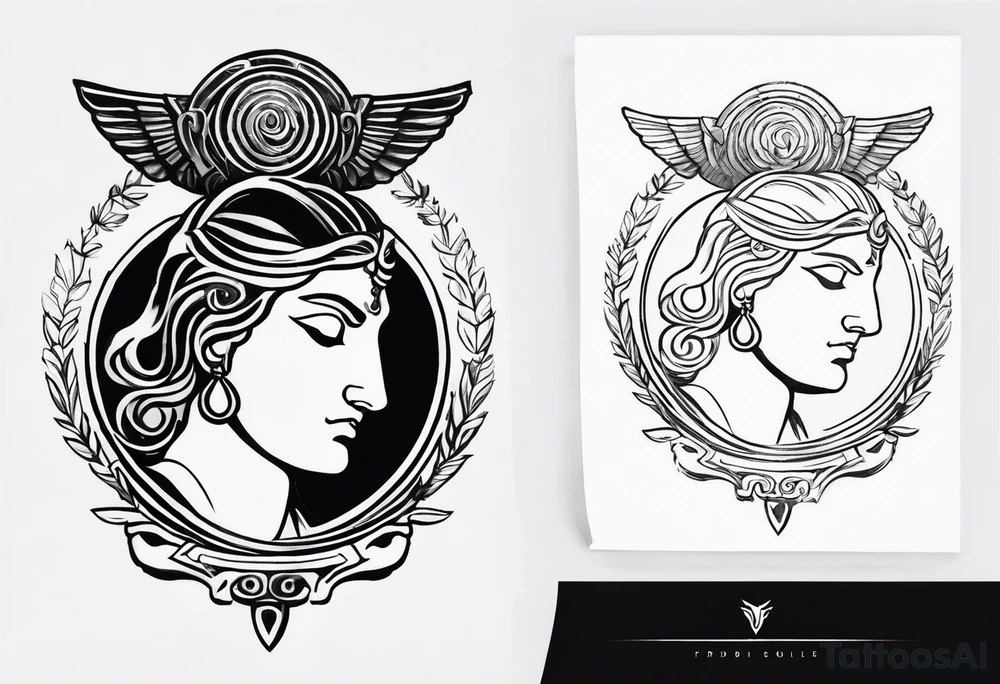Greek mythology statue tattoo idea