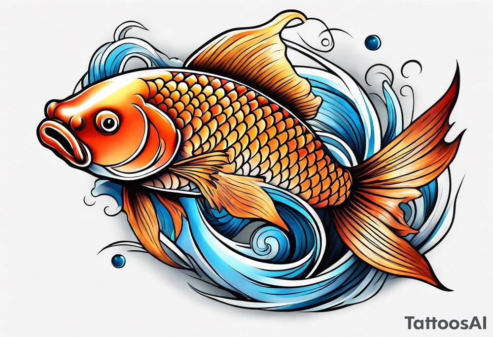 Coy fish tattoo idea