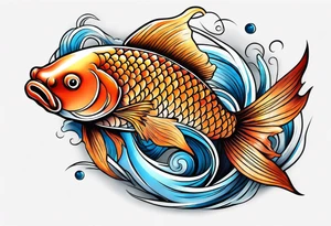 Coy fish tattoo idea