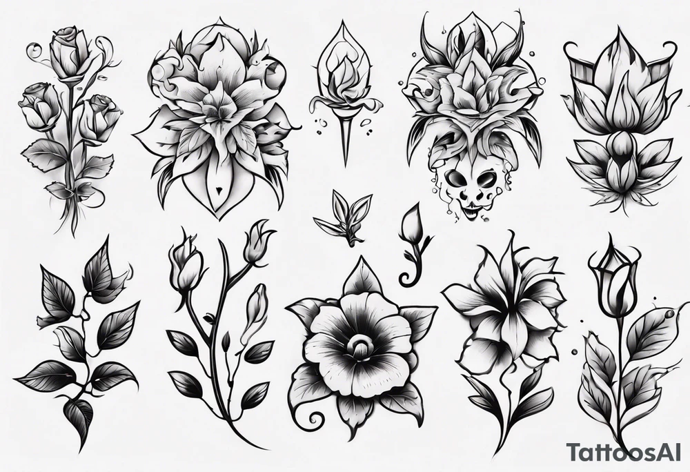 Flowers tattoo idea