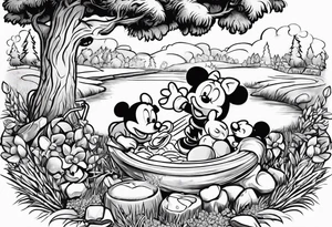 Jesus Christ
Is jackhammering Mickey Mouse in the doo-doo hole
With a lawn dart as Garth Brooks gives birth to something
Resembling a cheddar cheese log with almonds on Santa Claus's tummy-tum tattoo idea