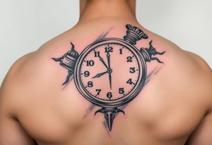 Ghears, clock, gambling, hustling tattoo idea