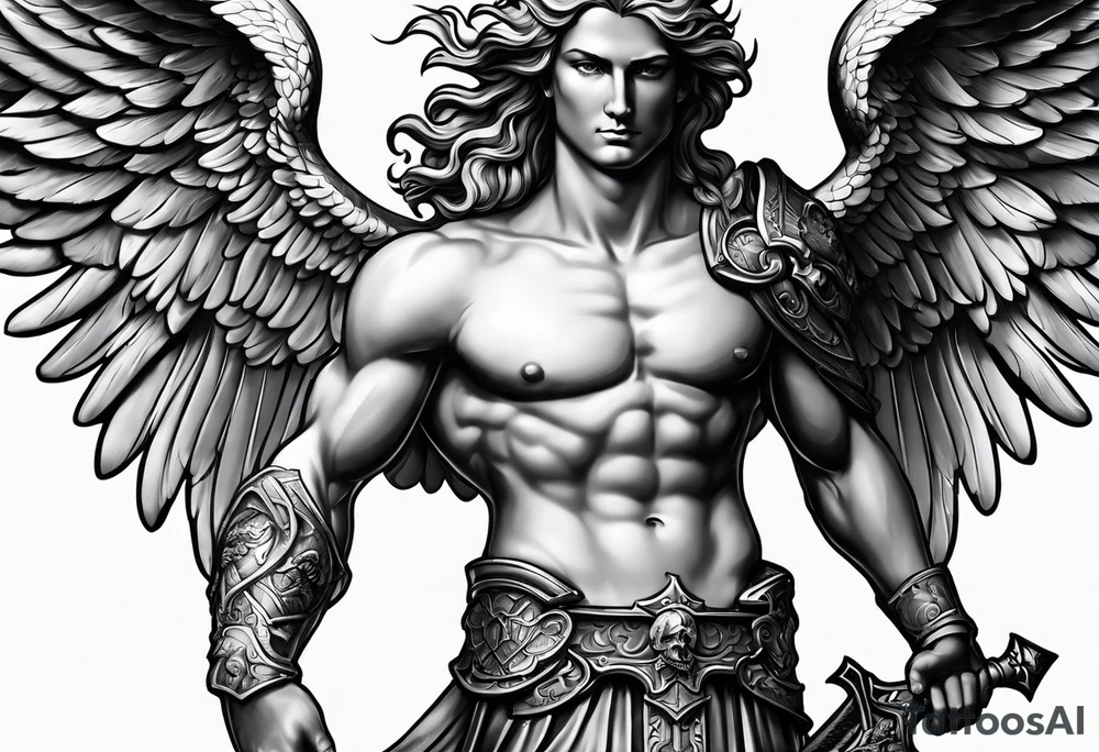 Archangel Saint Michael tattoo idea