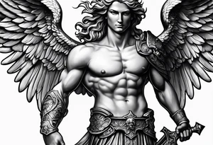 Archangel Saint Michael tattoo idea