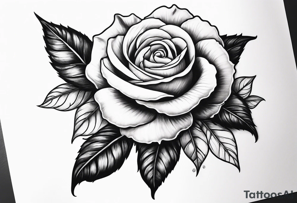 White rose in hand tattoo idea