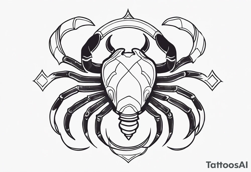 Cancer Zodiac Sign tattoo idea