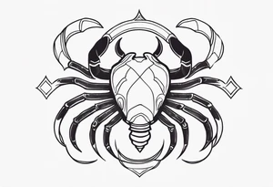 Cancer Zodiac Sign tattoo idea