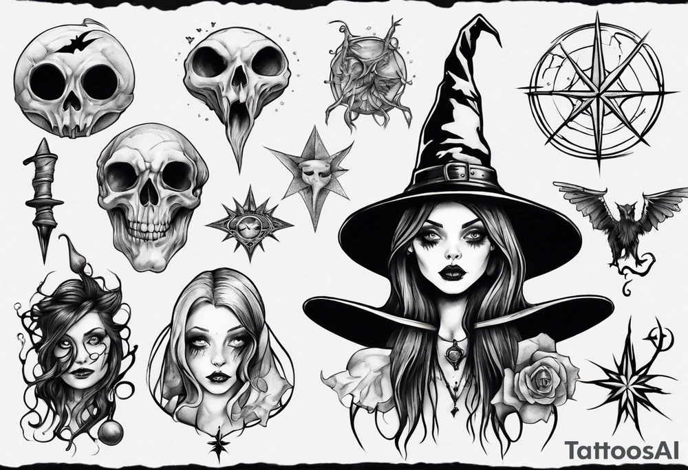 witch tattoo idea