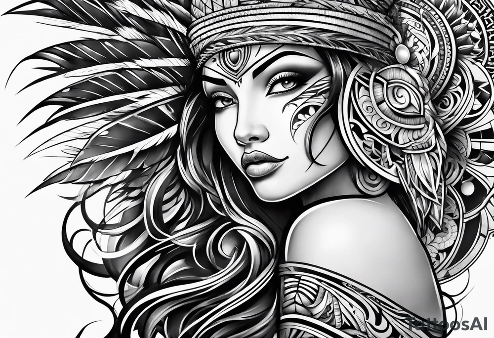 Polynesian tribal tattoo idea