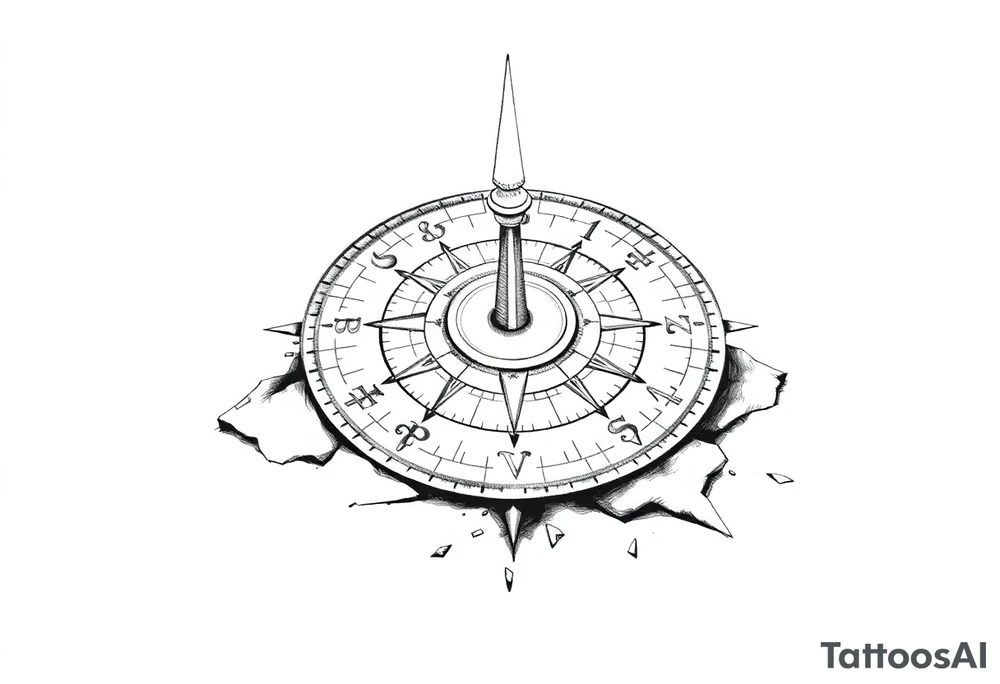 Sundial on the ground tattoo idea