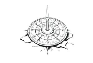Sundial on the ground tattoo idea