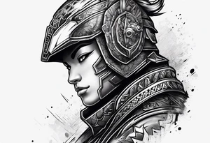 Robot ninja warrior tattoo idea