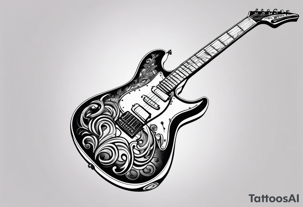 Electric guitar tattoo idea