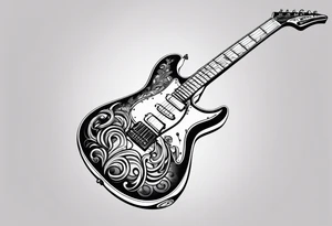 Electric guitar tattoo idea