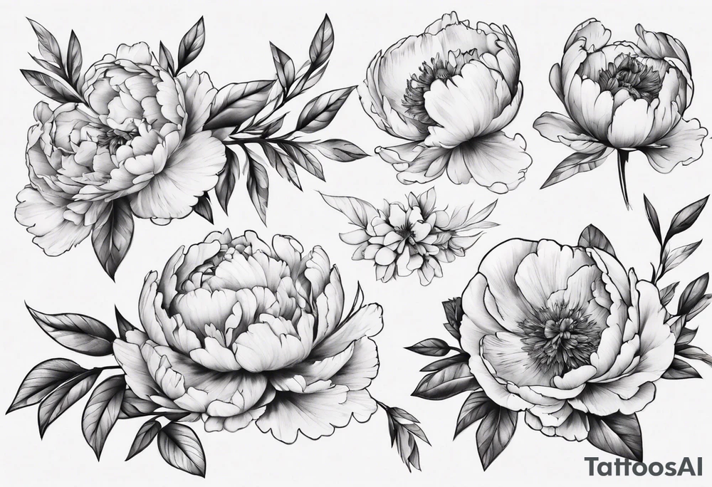 peonie tattoo idea