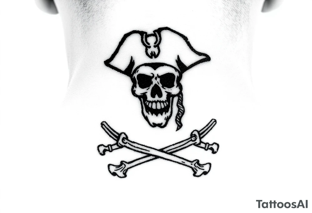 Blackbeards Jolly Roger tattoo idea