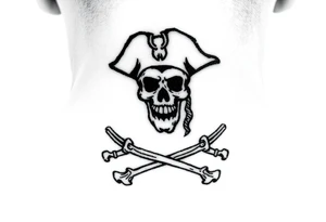 Blackbeards Jolly Roger tattoo idea