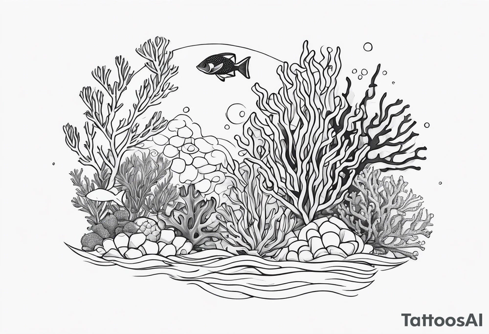 coral reef tattoo idea