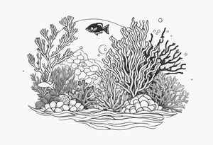 coral reef tattoo idea