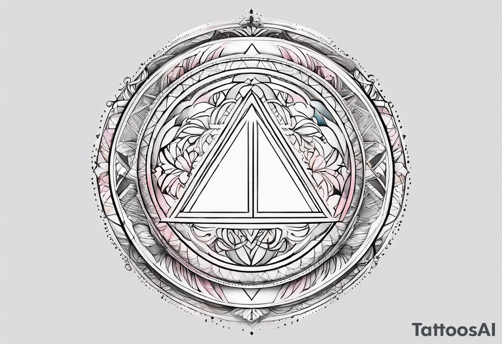letter delta inside a circle, subtle, girly, simplistic tattoo idea