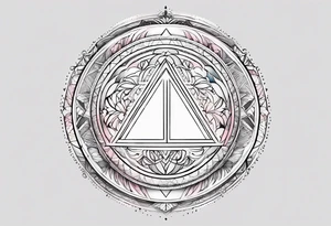 letter delta inside a circle, subtle, girly, simplistic tattoo idea
