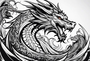 angelish 
roaring dragons tattoo idea