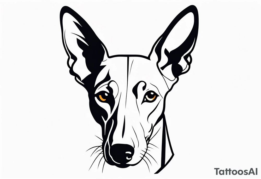 Pharaoh hound, smoking, close up tattoo idea