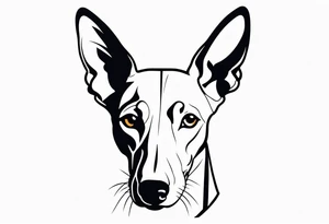 Pharaoh hound, smoking, close up tattoo idea